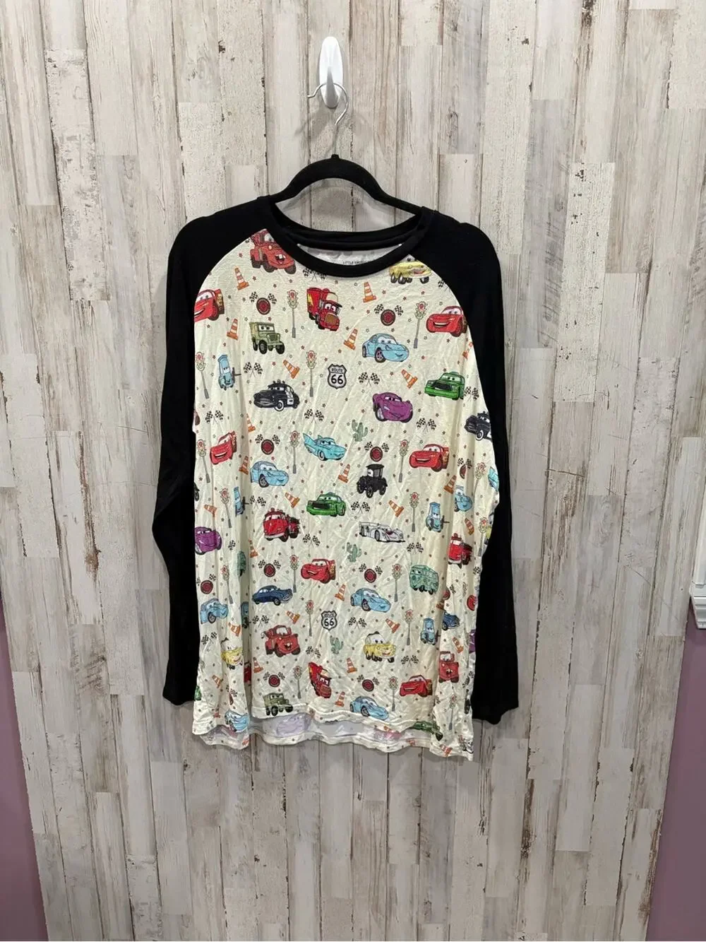 Little Snuggles XL Disney Cars Bamboo Pajama Top Lightning McQueen Long Sleeve